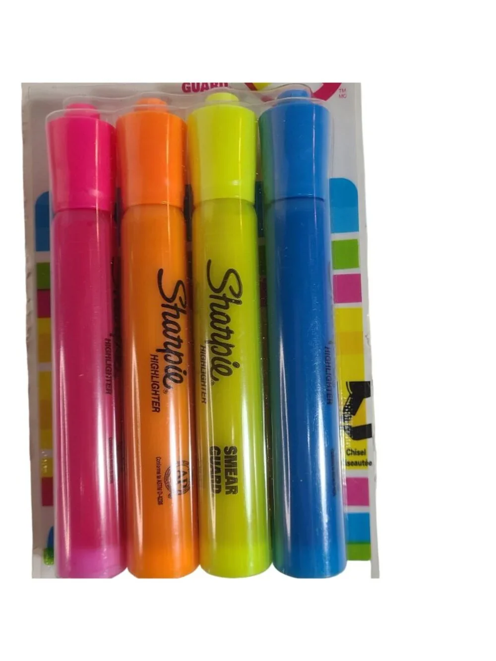 Sharpie No Smear 4 Color Highlighters 2 Packs 1 Narrow Chisel and 1 Chisel 8 PC